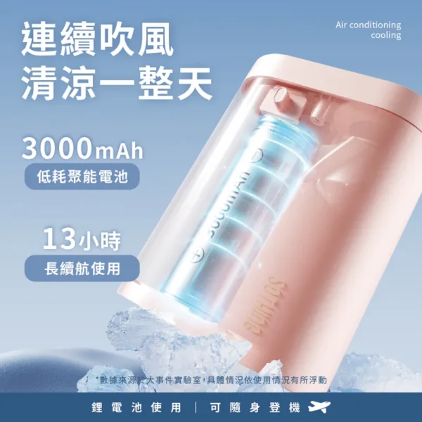 SOTHING 高速掛脖風扇 - Cube (月光白/冰粉) (可隨身上飛機)：圖片 5