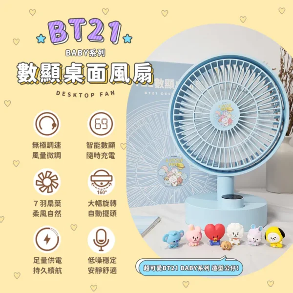 SOTHING 向物 BT21數顯桌面風扇 (附公仔x1)：圖片 3