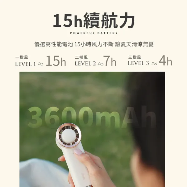 SOTHING 向物手持風扇 - 風鈴 (杏白/深灰) (可隨身上飛機)：圖片 4